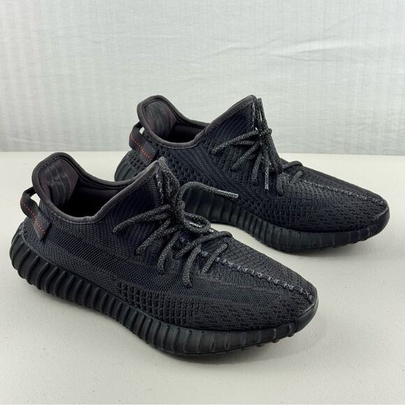 Adidas Yeezy Boost 350 V2 Sneakers Reflective Black Static Shoes Men’s Size 8.5 - Picture 1 of 11